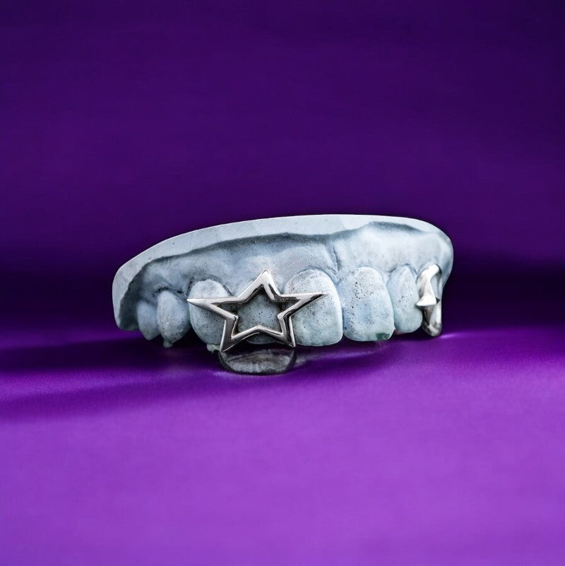Star Outline Open Face Grillz
