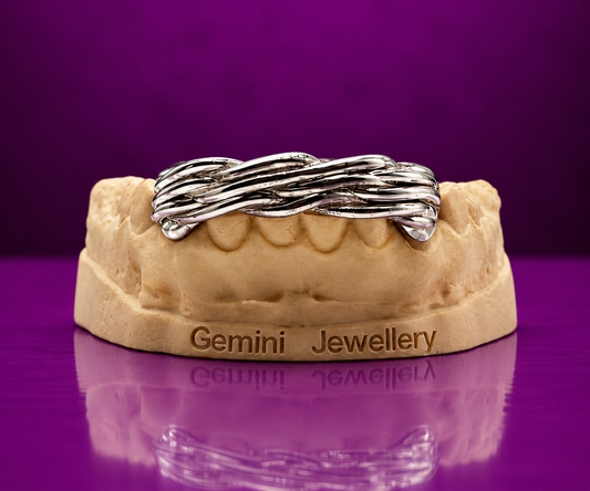 Entangled Grillz – Sculptural Intertwined Design | 925 Sterling Silver & 14K Gold