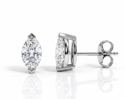 GEMINI Fine Studs – 1CT Moissanite & Lab-Grown Diamond Earrings | Silver & Gold
