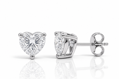 GEMINI Fine Studs – 1CT Moissanite & Lab-Grown Diamond Earrings | Silver & Gold