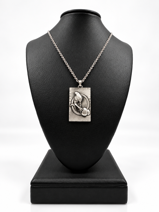 Alien Relic Oxidized Pendant – 925 Sterling Silver