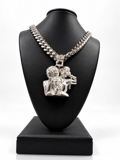 The Three Wise Monkeys Pendant – Luxury Sculpted Edition
