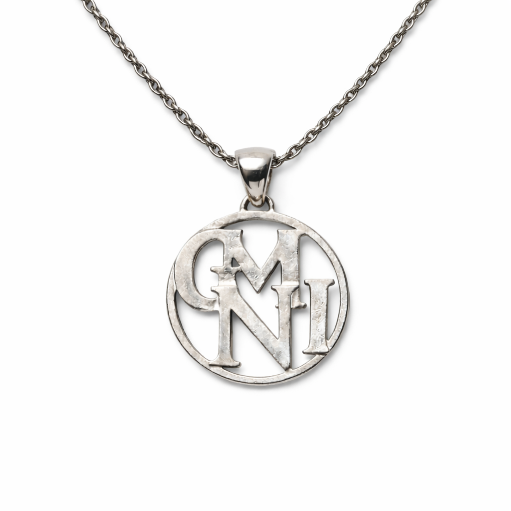 GMNI Shattered Emblem Necklace – Handmade 925 Sterling Silver