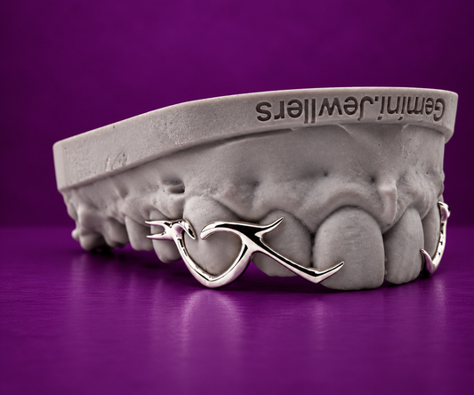 PHANTOM THORN GRILLZ — Sculptural Fang Edition | 925 Sterling Silver & 14K Gold