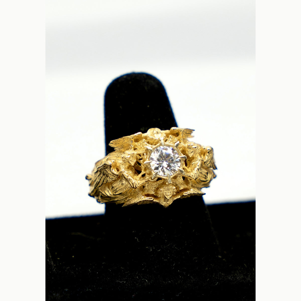 Surrounded by Angels Ring – 10K Gold & 925 Sterling Silver