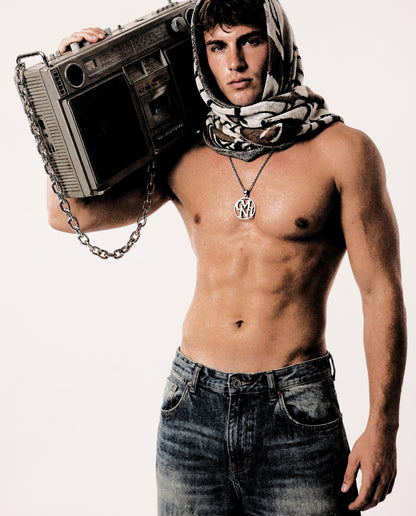 GMNI Shattered Emblem Necklace – Handmade 925 Sterling Silver