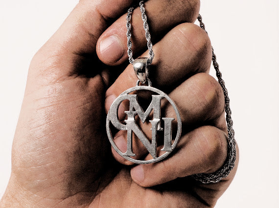 GMNI Shattered Emblem Necklace – Handmade 925 Sterling Silver