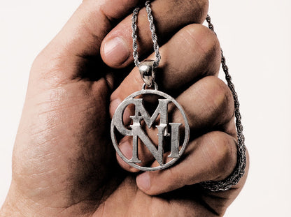GMNI Shattered Emblem Necklace – Handmade 925 Sterling Silver
