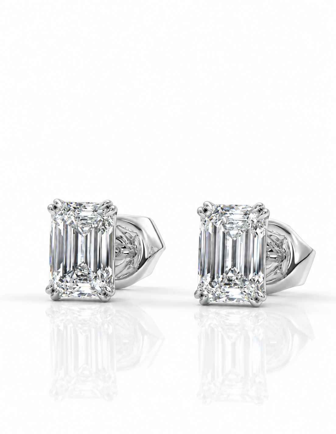 GEMINI Fine Studs – 1CT Moissanite & Lab-Grown Diamond Earrings | Silver & Gold