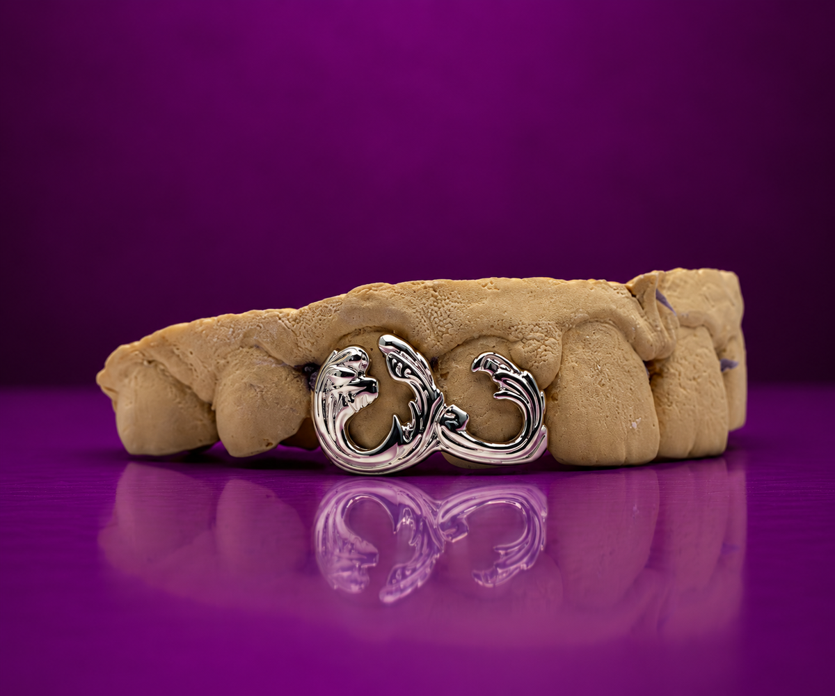 TIDAL WAVE GRILLZ — Sculptural Wave Edition | 925 Sterling Silver & 14K Gold