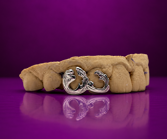 TIDAL WAVE GRILLZ — Sculptural Wave Edition | 925 Sterling Silver & 14K Gold